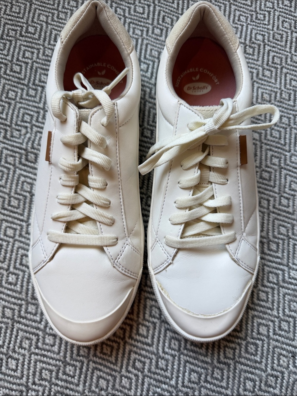 Dr Scholl’s Time off white Low-Top Leather Sneakers - Picture 2 of 15